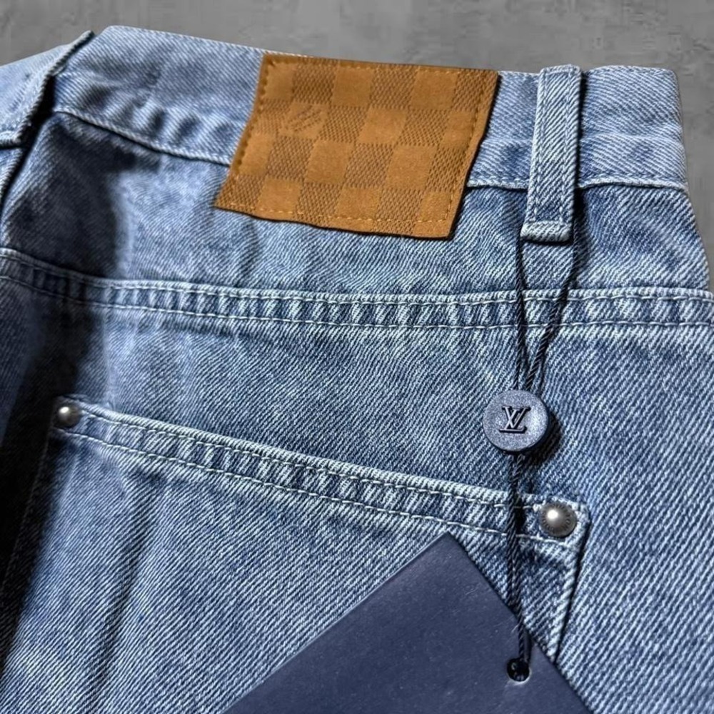 Y2k 2000s skater grunge designer Louis Vuitton knee patch jeans - Picture 4 of 7